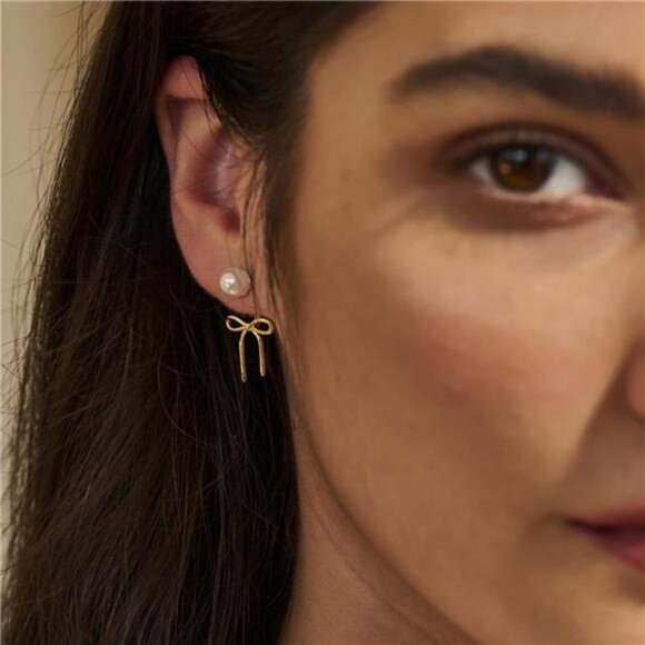 Pearl Dangle Earrings for Women | Elegant Drop Designs - Picture 2 of 5